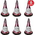 thumbnail image 4 of Beistle S60619AZ6 Fringed Foil Birthday Diva Party Hats, 12.5", Pink/Black/White, 4 of 7