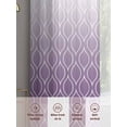 thumbnail image 6 of Abstract Texture Sheer Curtains 54 Inches Long 2 Panels Classic Purple Gradient Line Light Filtering Semi Sheer Window Curtains Drapes for Bedroom Living Room 52"x54", 6 of 7