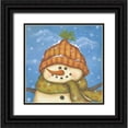 thumbnail image 1 of Lewis, Kim 26x26 Black Ornate Wood Framed with Double Matting Museum Art Print Titled - Snowman II, 1 of 4