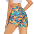 thumbnail image 3 of Bixox Women's Colorful Fish 1 pattern 2 in 1 Running Shorts - Lightweight Athletic Workout Gym Yoga Shorts Liner with Pockets - Medium, 3 of 5
