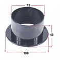 thumbnail image 2 of 75mm Abs Straight Pipe Flange Ventilation Ducting Exhaust Pipe Connector, 2 of 8