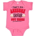 thumbnail image 3 of Inktastic That's My Awesome Brother out There with Baseballs Boys or Girls Baby Bodysuit, 3 of 5