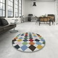 thumbnail image 3 of Ahgly Company Indoor Square Patterned Gray Novelty Area Rugs, 3' Square, 3 of 6