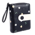 thumbnail image 3 of Women Wallet Black Zipper Wallet Small Minimalist PU Leather Large Capacity Soft Card Holder Wallet for Daily, 3 of 10