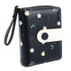 thumbnail image 3 of Cartera para mujer Nikou negra con cremallera pequeña minimalista de piel sintética gran capacidad suave tarjetero, 3 of 15
