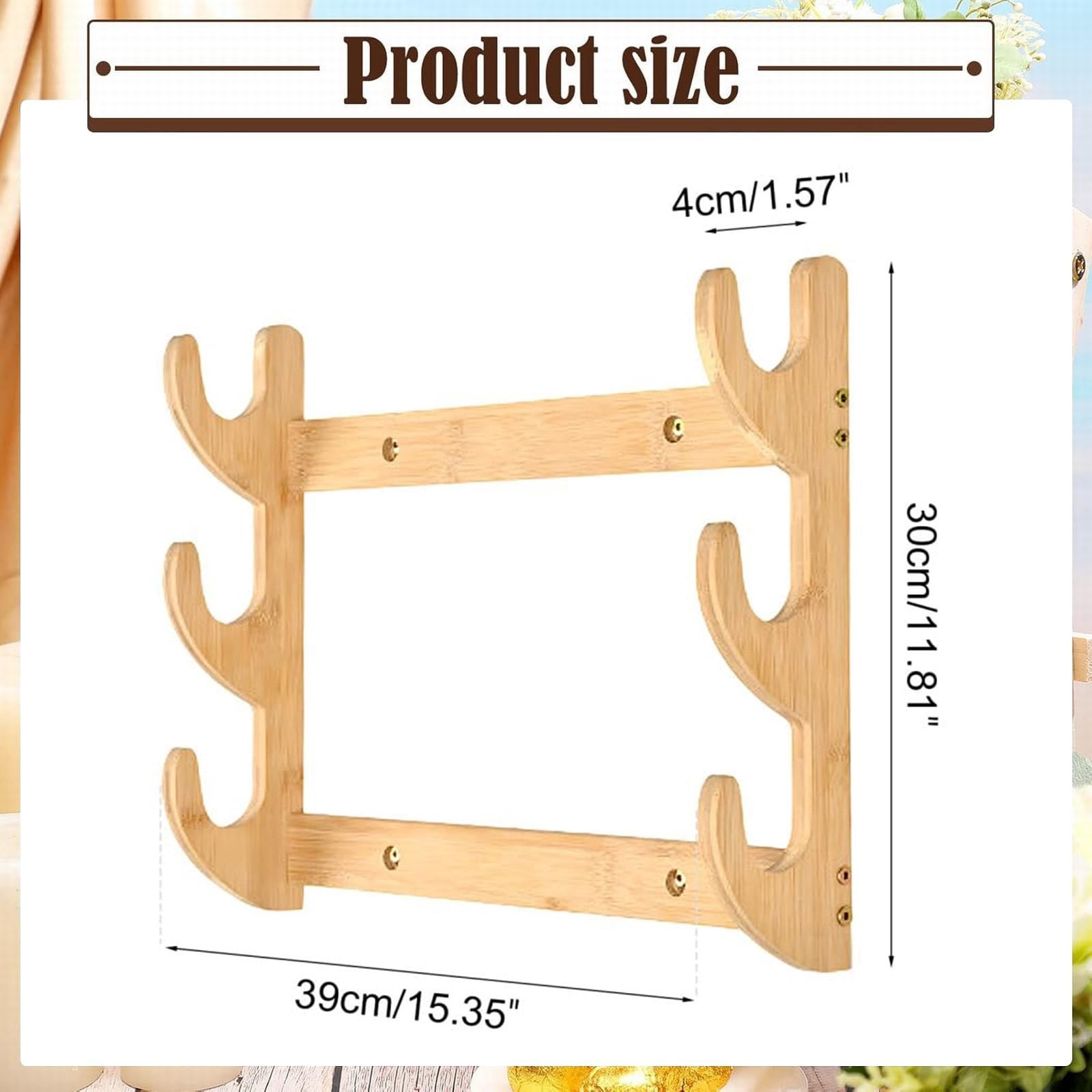BinKFF Bow Rack Wall Mount Wooden Bow Hanger Bow Hook Wall Mount Bow Storage Rack Universal Bow Holder Stand for Recurve Compound Bow Longbow Shop Display Bow - Not Bow