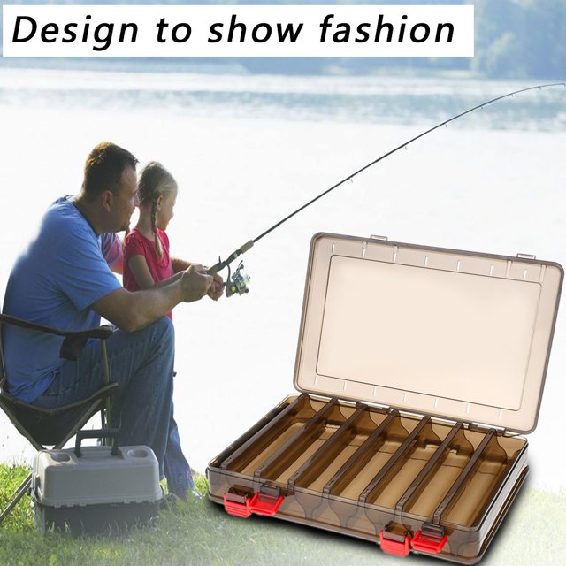 Caja de cebos, herramientas de pesca portátiles al aire libre, caja de aparejos de señuelos, caja de cebo de pesca elegante y moderna