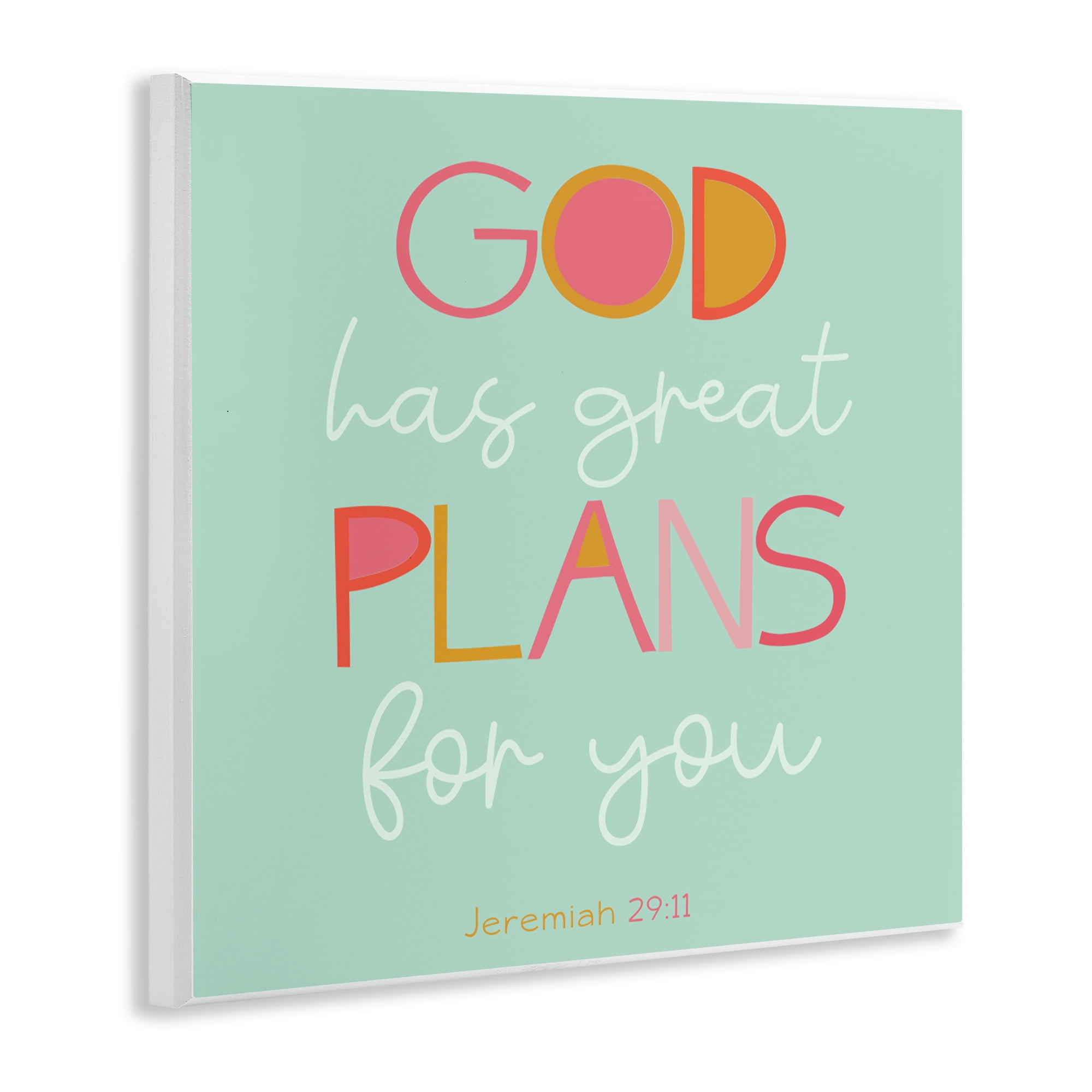 Stupell Industries Green God's Plans For You Wall Plaque Art, design by SD Graphics Studio