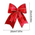 thumbnail image 3 of Luoshdecor Christmas Decoration Bow,Red Christmas Bow with Gold Edge Tree Wreath Decoration 9.8x7.8in, 3 of 6