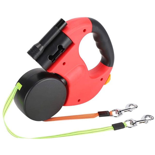Retractable Dog Leash, Retractable Pet Walking Leash Pet Walking Lead Dual Headed Automatic Extendable Traction Leash For Dogs Cats Rabbits Pets(Dark Gray)