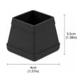 thumbnail image 4 of Floor Protectors for Furniture, Chair Leg Floor Protectors, Non Slip Furniture Pads, Black Silicone Furniture Leg Caps, 12 Pack 1.5X1.5 Inch Chair Leg Protectors, Flexible, 4 of 8