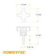 thumbnail image 4 of POWERTEC 5PK 4-Point Stud Knobs, 5/16"-18 Threaded Thumb Screw Star Knob with 1" Stud, QNB3009, 4 of 5