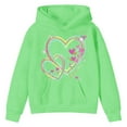 thumbnail image 3 of CAIXIA Girls Hoodie Sweatshirt for Kids and Teens, Long Sleeve Pullover Top with Pocket,10-Light Green, 3 of 4
