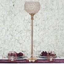 Balsa Circle 37" Faux Crystal Beaded Wedding Centerpiece Gold