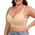 thumbnail image 1 of Lingerie Boutonnée devant pour Femmes Décontractée Sans Couture Confort Bretelles Réglables Design Bonnet Style Dos Nu, 1 of 6