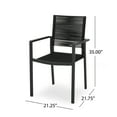 thumbnail image 5 of Sibu Outdoor Dining Chair Set of 2, Black Metal, Woven Rope Seat and Back, 5 of 5