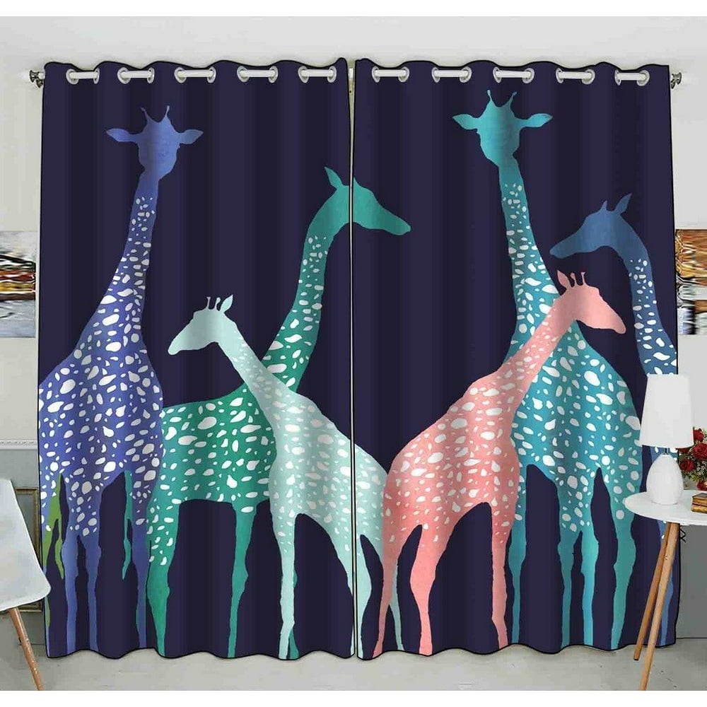 Giraffe print curtains