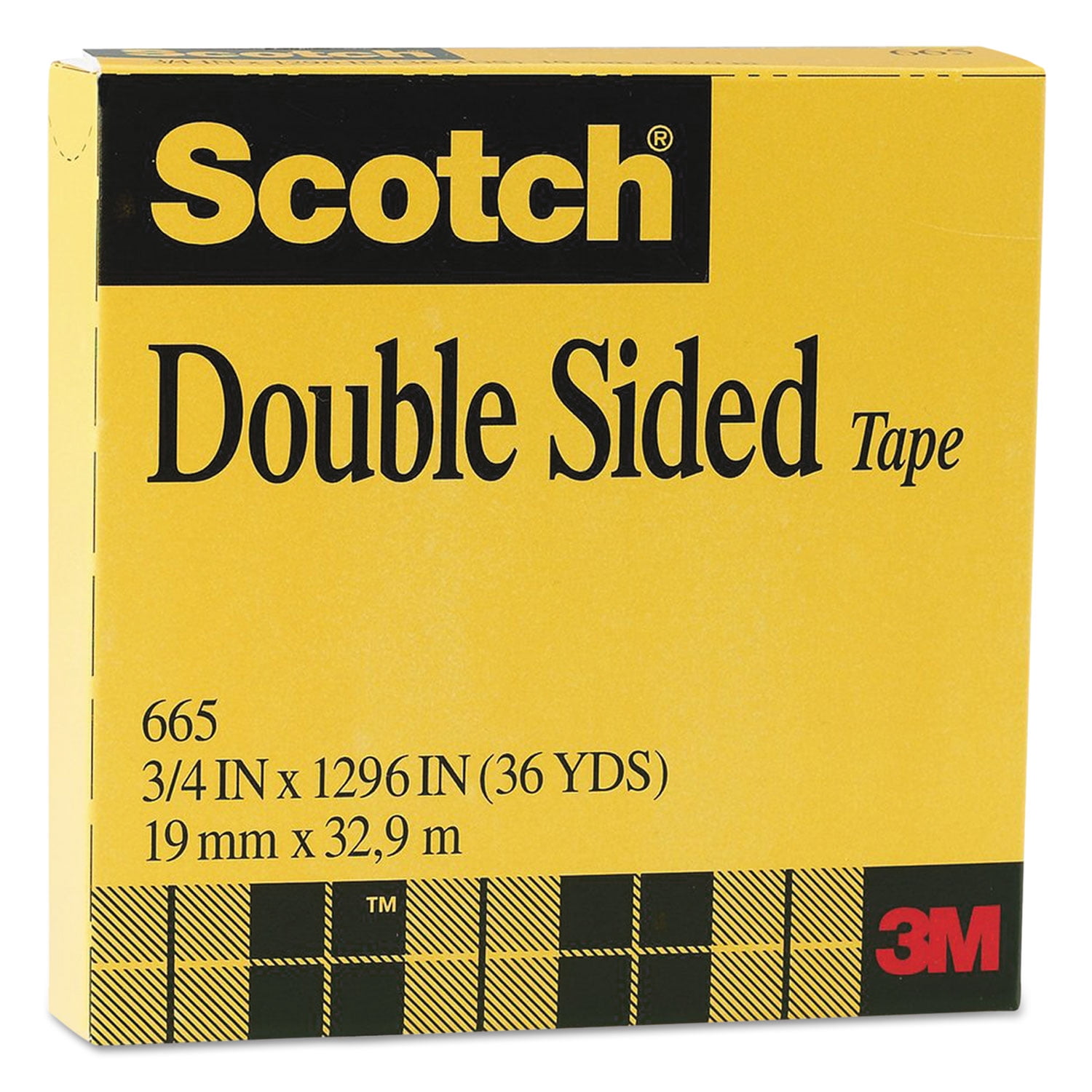 Double-Sided Tape, 3" Core, 0.75" X 36 Yds, Clear | Bundle of 2 Rolls