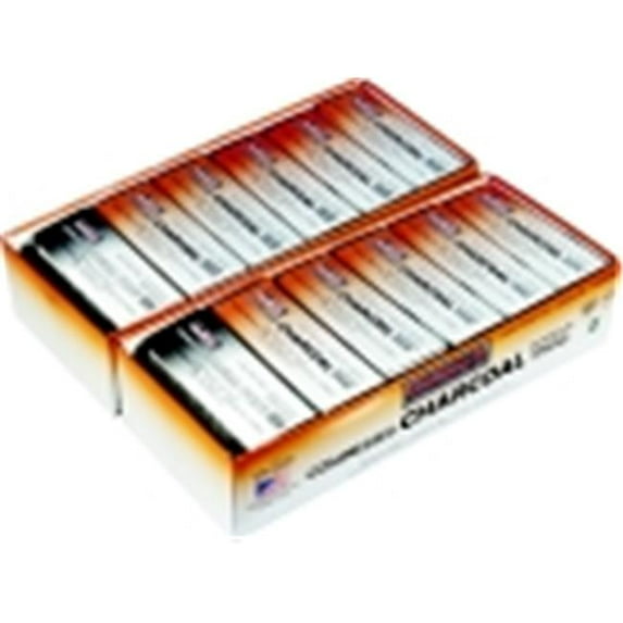 Generals Non-Toxic Compressed Charcoal Classroom Art Pack - Black, Pack 114