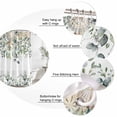 thumbnail image 6 of Sage Green Coastal Waterproof Fabric Shower Curtain, Spring Eucalyptus Leaves Waterproof Fabric Shower Curtain for Bathroom Curtains Bathtubs Hotel Washable Shower Curtains with 12 Hooks Long 72x78in, 6 of 8