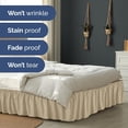 thumbnail image 6 of Elastic Wrap-Around Dust Ruffled Bed Skirt - Easy Fit with Pleated 15" Drop, 6 of 7