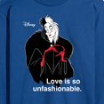 thumbnail image 3 of Disney Villains - Cruella De Vil Love Unfasionable  - Men's Long Sleeve T-Shirt, 3 of 5