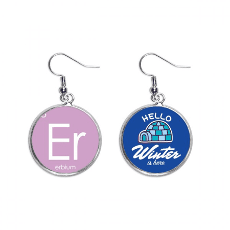 chestry elements period table lanthanide erbium er dangle drop winter ice earring jewelry