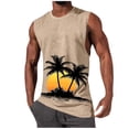 thumbnail image 2 of Hilenly Mens Summer Beach Tank Top Tropical Hawaiian Palm Tree Print Sleeveless Shirts Muscle Tee Vacation Shirts, 2 of 6