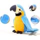thumbnail image 3 of Divertido juguete de peluche de loro que habla, función de repetición, animales de peluche que agitan alas, pájaro de peluche, juguete de peluche de loro que habla para niños, 3 of 8