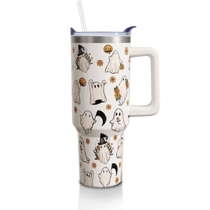 Aoselan Tumbler 40 Oz Halloween Ghost Stainless Steel Tumbler Glasses