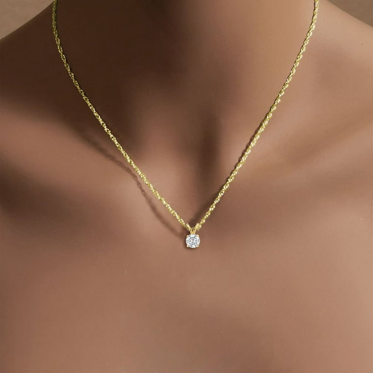 Half Carat Solitaire Diamond Necklace