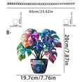thumbnail image 3 of 2D Acrylic Pendant Hanging Decoration, Ngxiha Shamrock Suncatcher Four Leaf Clover Window Hanging Ornament, Acrylic Stained Glass Effect Art, Holiday Outdoor Decoration, 3 of 4