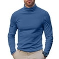 thumbnail image 7 of Cyglowse Men's Lightweight Long Sleeve Shirts Mock Turtleneck Thermal Undershirt Breathable Soft Stretchy Casual Tops Royal Blue XL, 7 of 7