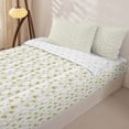 thumbnail image 3 of Erosebridal Ditsy Floral Pattern Zipper Full Size Comforter Sets with Fitted Sheet and 2 Pillowcases,Tiny Wildflower Print Zipper Bedding Set,Yellow White,Reversible, 3 of 6