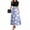 Light Blue, variant on WTOBBY Women's Vintage Halloween Print Dress Short Sleeve Round Neck Casual Style with Waist Belt and Elegant Flowy Silhouette,Black L