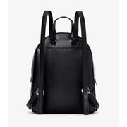 Michael Kors Womens Jaycee MD Zip Pocket Jacquard Backpack Bag Metallic Black Silver 35F4S8TB2J-001