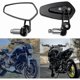 thumbnail image 1 of Motorbike Handlebar Mirrors for Yamaha XJ6 MT01 MT03 MT07 MT09 - Black, 1 of 5