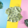 thumbnail image 6 of LWNYDPLSD 2 Piece Cute Sweet Set for Kids Skirts Outfits Toddler Girl Cherry Print Puff Sleeves Tee Tops+Ruffle Summer Skort Skirt Comfy Fashion Spring Sets Baby Girl Clothes 6M-6T, 6 of 6