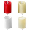 thumbnail image 4 of Matsuzay Lámpara de de decoración LED sin llama de luz de té de plástico eléctrico con luz de vela, superficie acanalada, beige Type3 NO3, 4 of 6