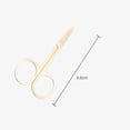 thumbnail image 4 of Tijeras de precisión para cejas de acero inoxidable, diseño dorado, herramienta esencial para el cuidado facial y maquillaje profesional., 4 of 6