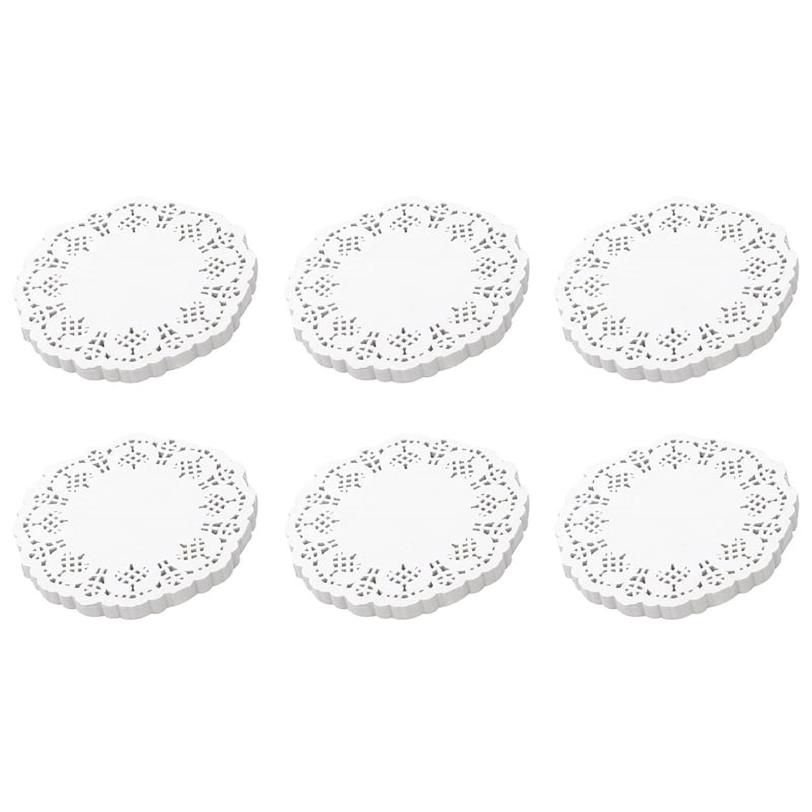 DailyTreasures 350 Tapetes De Encaje De Papel: El Secreto Para Una Mesa Elegante Y Una Limpieza Fácil (Blancos)