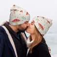 thumbnail image 5 of Lsque Flat Mushrooms Pattern Knitted Beanie, Unisex Winter Hat, Knit Hat Winter Beanies Thick Fisherman Beanies Cuffed Plain Skull Caps, 5 of 6
