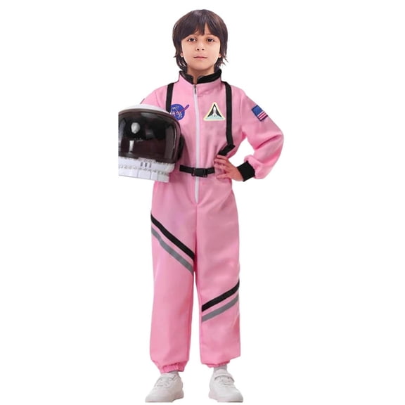 Kids Astronaut Outfit Set Embroidered Jumpsuit with Hat and Gloves Complete Outfit for Role Play Space Themed Parties and Performance Wear