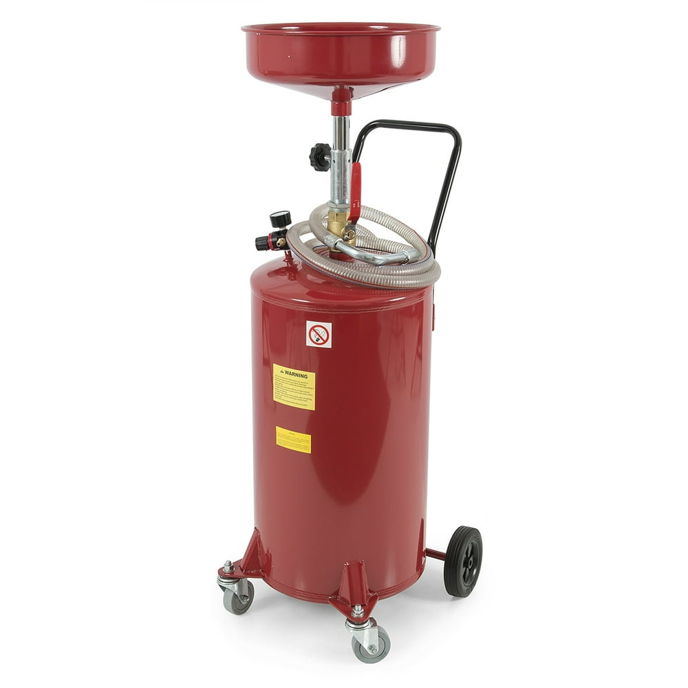 Arksen 20 Gallon Portable Waste Oil Drain Tank Air Operated, Red