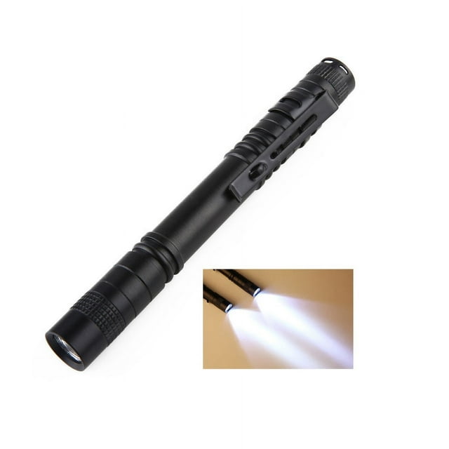 30 piezas de linternas LED pequeñas con clip de aluminio, linterna de bolsillo táctica, linterna con batería, Mini pluma, linterna, impermeable, pequeña, portátil