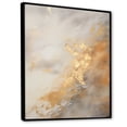 thumbnail image 2 of Designart "Magic Of Gold And White Marble Geode IV" Abstract Marble Floater Framed Canvas Wall Art, 2 of 5