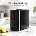 thumbnail image 6 of Portable Countertop Ice Maker,18Lbs/24H Bullet Ice Machine,7-Min 6Pcs Fast Ice Making Self-Cleaning,One-Touch Operation,Removable Lid Easy to Clean,Inculde Ice Scoop for Home,Kitchen,Office,RV(Black), 6 of 8