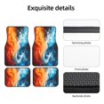 thumbnail image 5 of Sikiie Red And Blue Waves Car Foot Mat Set of 4 Pieces Basics Universal Fit Rubber Carpet Floor Mats For Car SUV Van & Truck, 26.8"L x 17.3"W (Front), 13"L x 17.3"W(Rear), 5 of 6