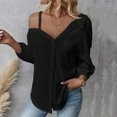 thumbnail image 7 of Women's Lightweight V-Neck Long Sleeve Loose Fit Cardigan for Spring and Summer Casual Wear, 7 of 7