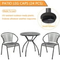 thumbnail image 4 of 24 Pack Wrought Iron Patio Furniture Feet Caps 1-1/2 inch Round Plastic Outdoor Chair Leg Floor Protectors, Patio Chair Leg Caps, Patio Furniture Replacement Feet Pads for Metal Chairs & Tables, Black, 4 of 7